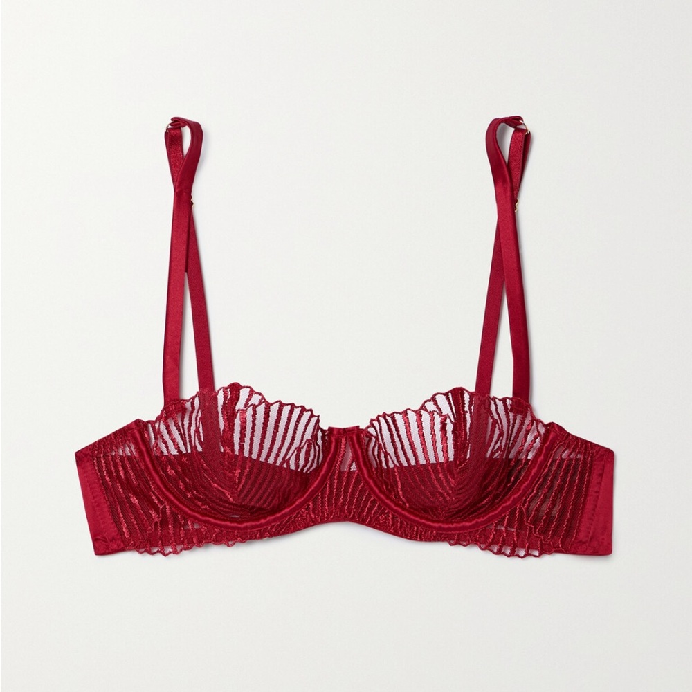 COCO DE MER Athena Balconette Bra Red